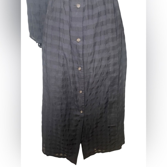 Deveaux New York Black Meadow Off The Shoulder Belted Midi Dress Size 0 - Picture 6 of 9